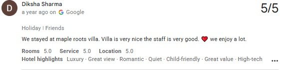 Charming Pool Guest Review Photo Near Ramya Resort Udaipur — real guest review photo at Maple Roots Villa Udaipur Rajasthan