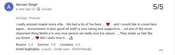 Couple Pool Guest Review Photo Maple Roots Titardi Udaipur — Maple Roots Villa Udaipur guest review photo