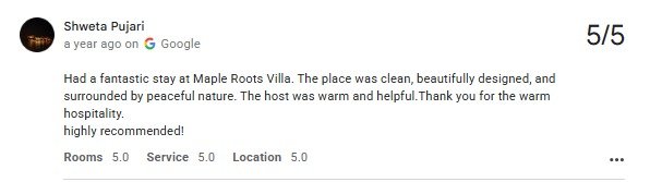 Couple Pool Guest Review Photo Udaipur Rajasthan — real guest review photo at Maple Roots Villa Udaipur Rajasthan