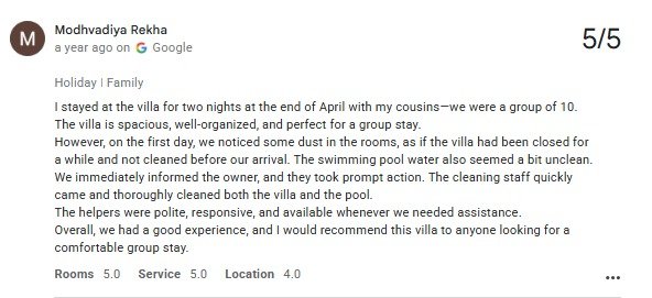 Elegant Pool Guest Review Photo Udaipur Rajasthan — Maple Roots Villa Udaipur guest review photo