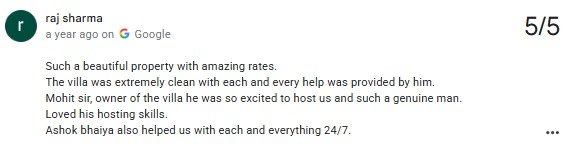 Exclusive Pool Guest Review Photo Titardi Udaipur — real guest review photo at Maple Roots Villa Udaipur Rajasthan
