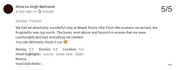Family Pool Guest Review Photo Udaipur Rajasthan — real guest review photo at Maple Roots Villa Udaipur Rajasthan
