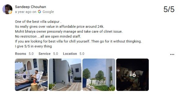 Peaceful Pool Guest Review Photo Udaipur Rajasthan — real guest review photo at Maple Roots Villa Udaipur Rajasthan