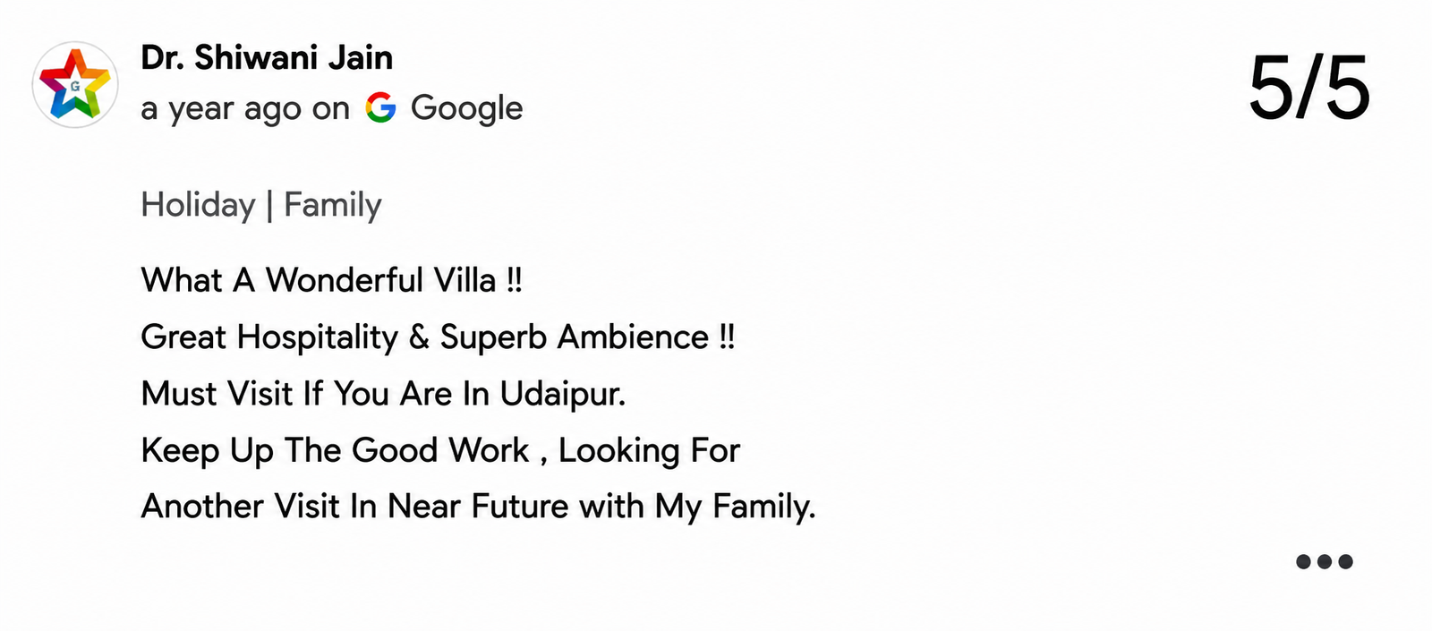 Pool Boutique Villa Guest Review Photo Udaipur