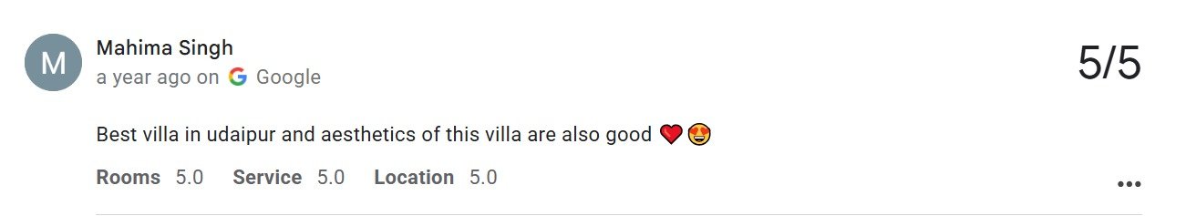 Pool Deck Premium Villa Guest Review Photo Near Ramya Resort Udaipur — real guest review photo at Maple Roots Villa Udaipur Rajasthan