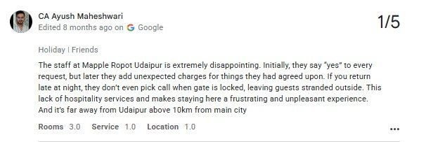 Scenic Family Villa Pool Review Titardi Udaipur — Maple Roots Villa Udaipur guest review photo