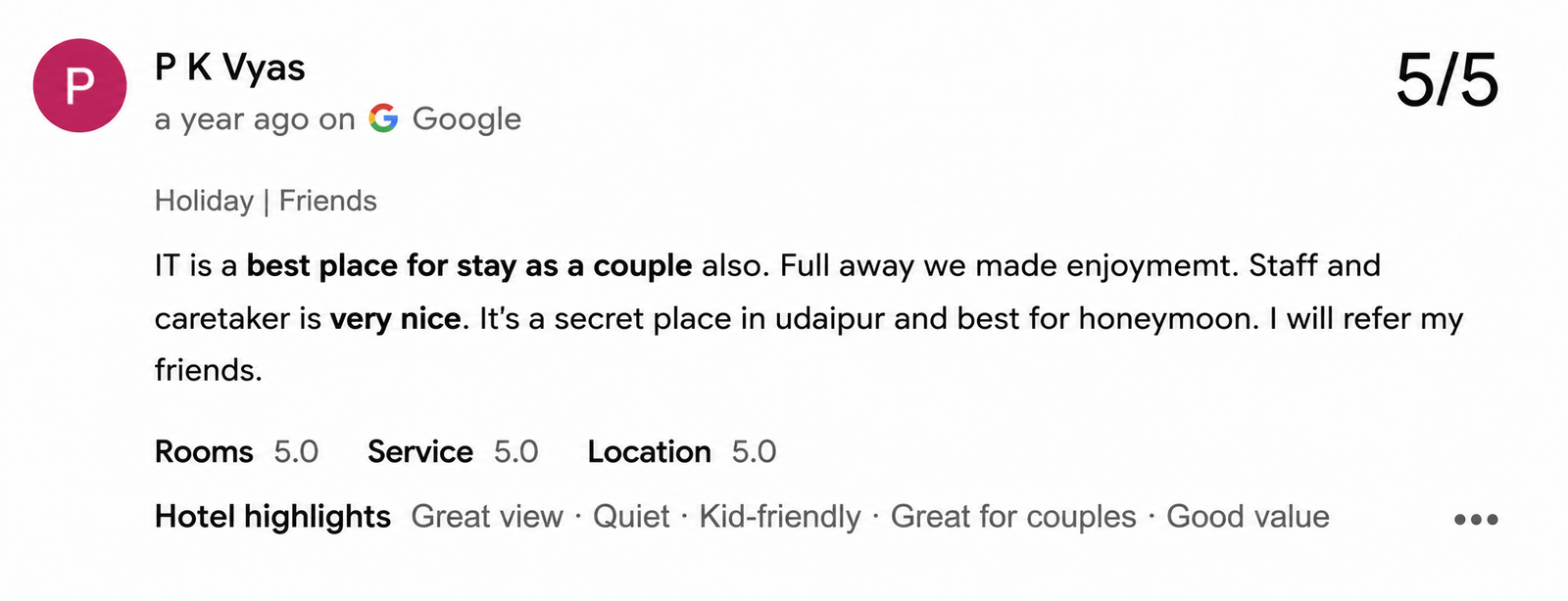 Spacious Maple Roots Pool Guest Review Udaipur — Maple Roots Villa Udaipur guest review photo