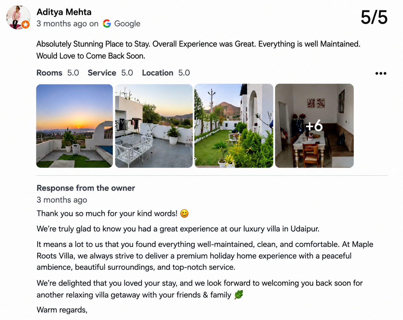 Udaipur Villa Pool Elegant Guest Review Photo