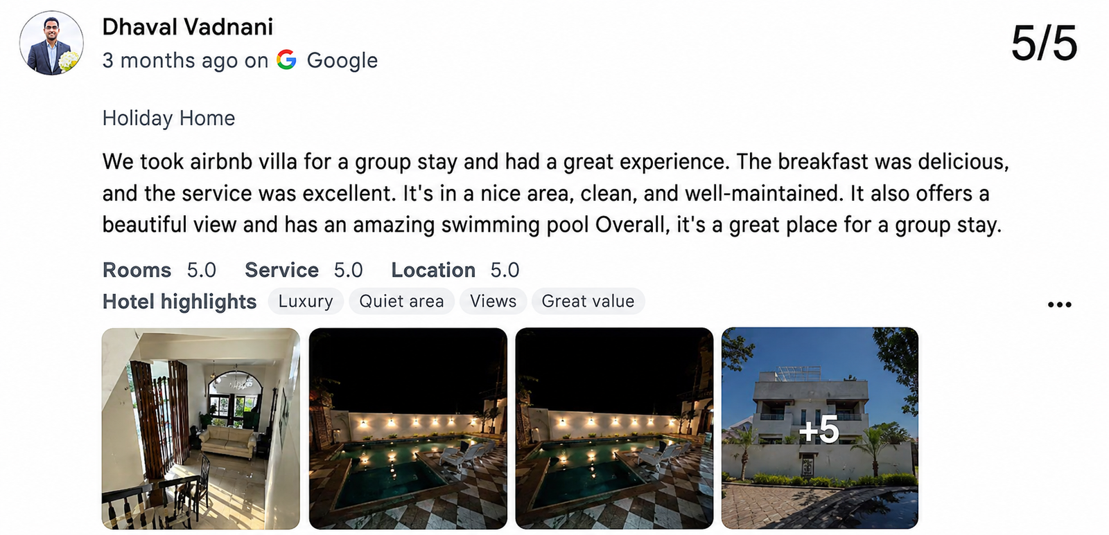Udaipur Villa Pool Heritage Guest Review Photo — Maple Roots Villa Udaipur guest review photo