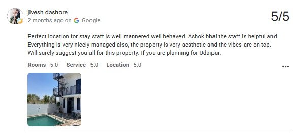 Udaipur Villa Pool Modern Guest Review Photo — Maple Roots Villa Udaipur guest review photo