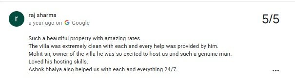 Udaipur Villa Pool Romantic Guest Review Photo — Maple Roots Villa Udaipur guest review photo