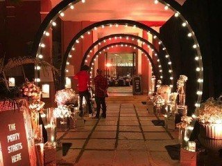 Illuminated Arch Tunnel - Maple Roots Villa Udaipur