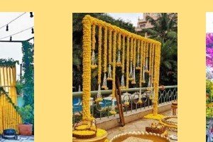 Hanging Marigold Curtains - Maple Roots Villa Udaipur