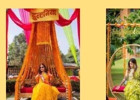 Circular Marigold Swing - Maple Roots Villa Udaipur