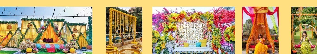 Haldi & Mehendi Decorations hero - Maple Roots Villa Udaipur